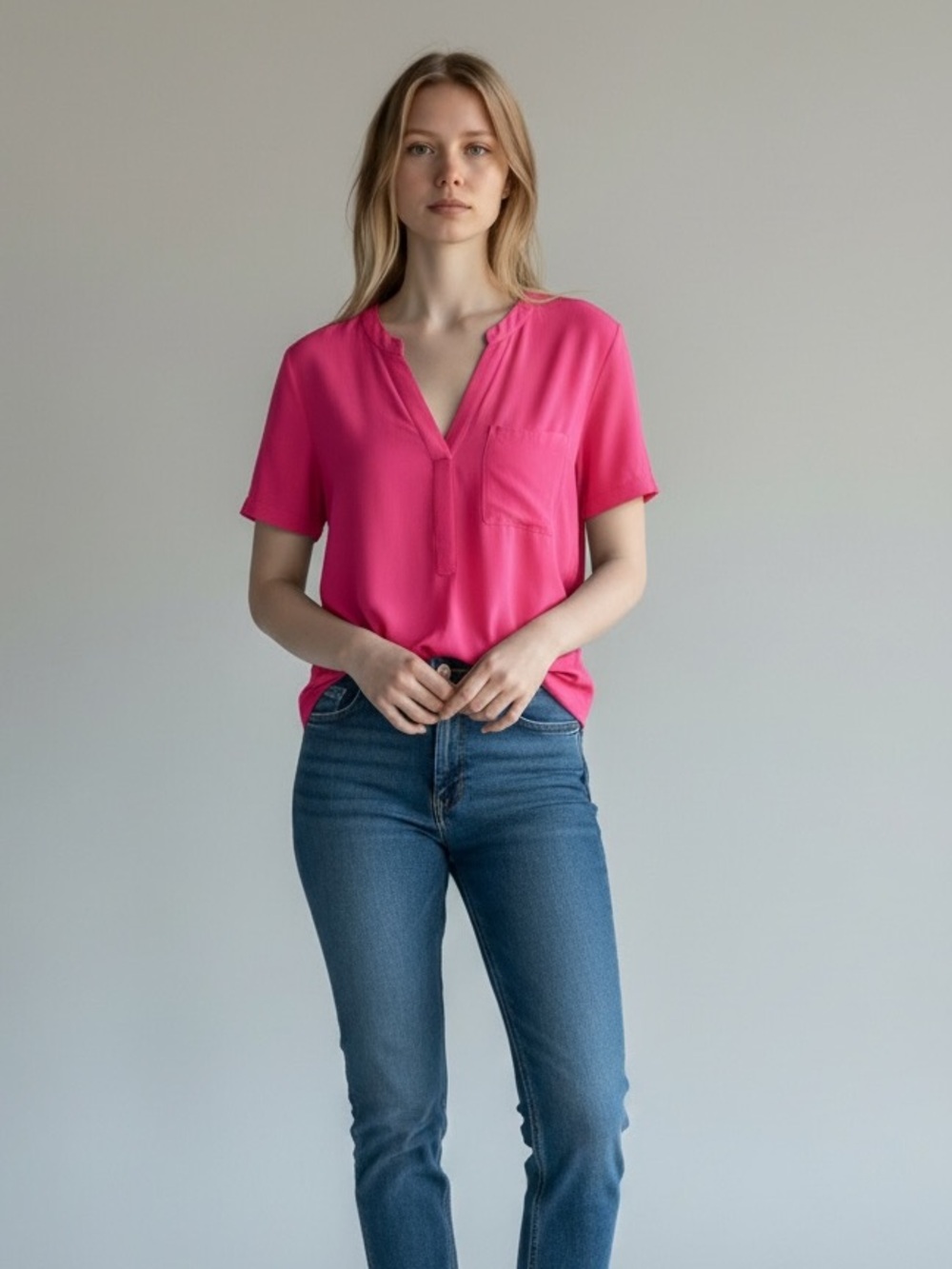 Banana republic, pink blouse, size, medium